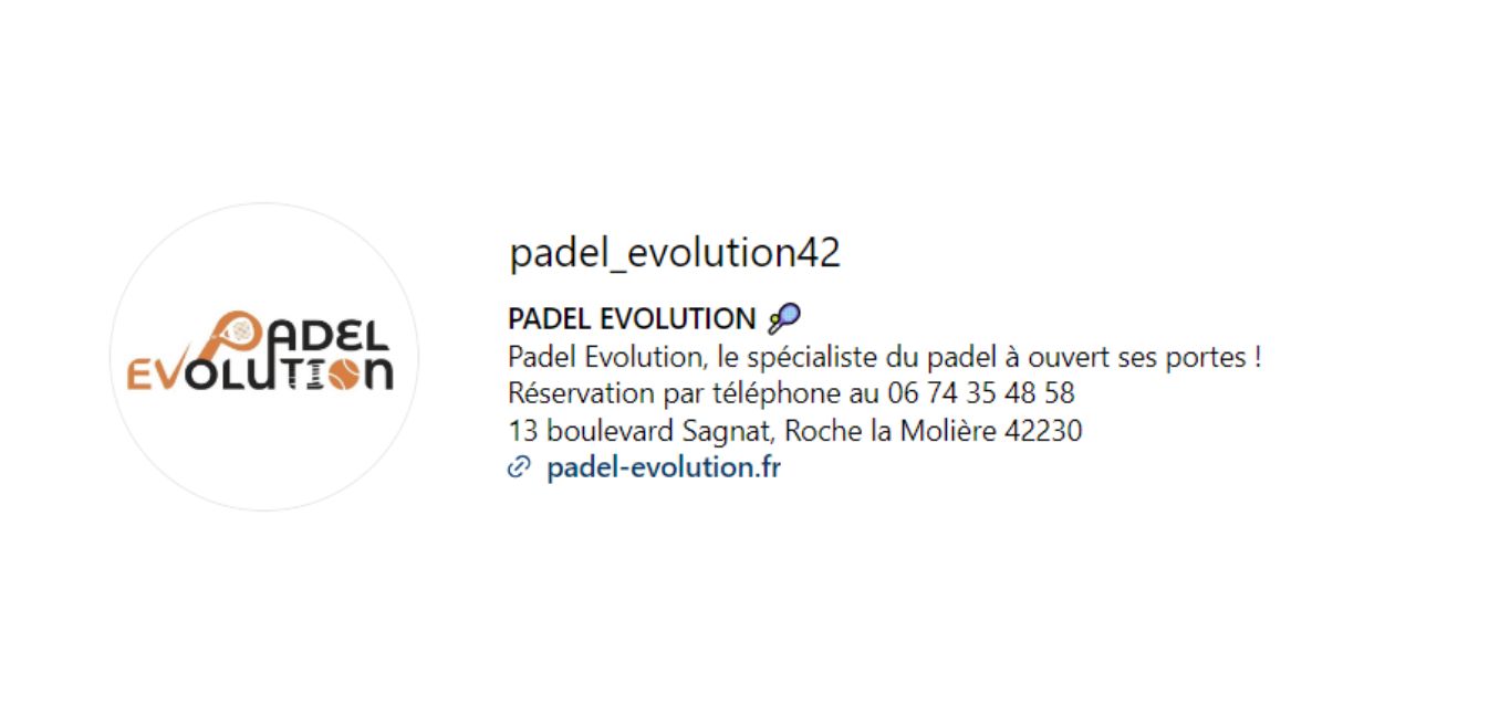 page instagram padel evolution